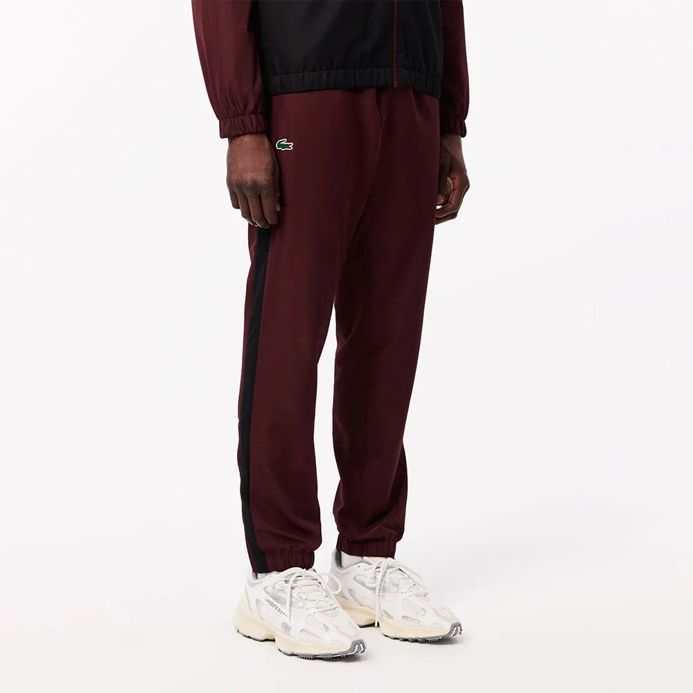 Lacoste Diamond Taffeta Tennis Tracksuit Set Bordeaux/Black/White